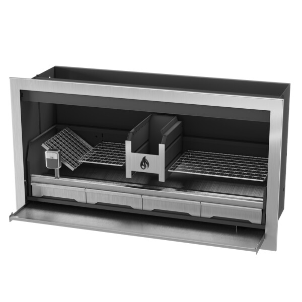 Pyro Full Wood Braai 3CR12 Steel 2000mm