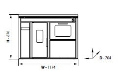 Bosphorus Pellet Cooking Hydronic Stove (Red)