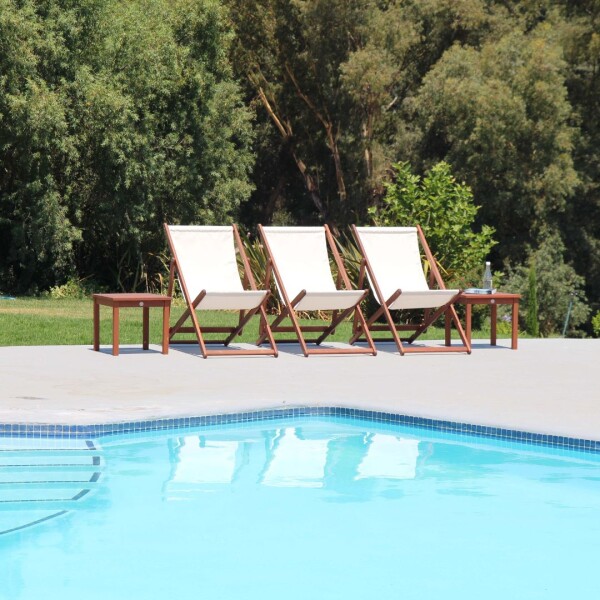 Leisure Deck Chair - Ecru Acrylic