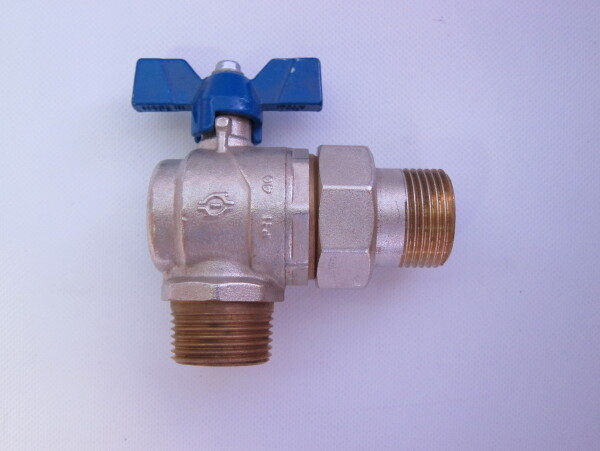 EVOL VALVE M-M ANGLE 3/4" W/UNION BLUE BUTT