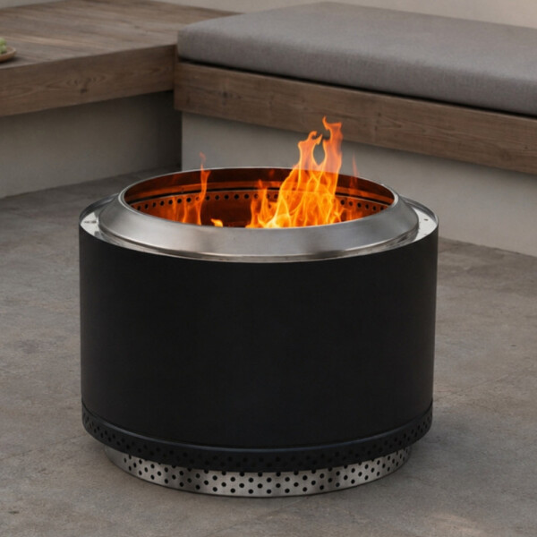 Apollo Black - Smokeless Fire Pit (Includes FREE carry bag)