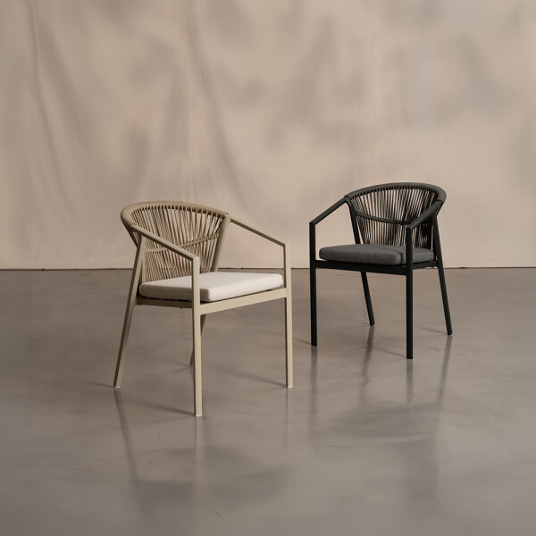 Coastal Weave Dining Chair (Anthracite)