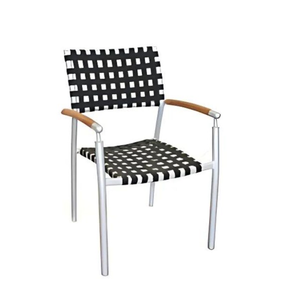 Gingham Strapping 'Directors' Patio Chair